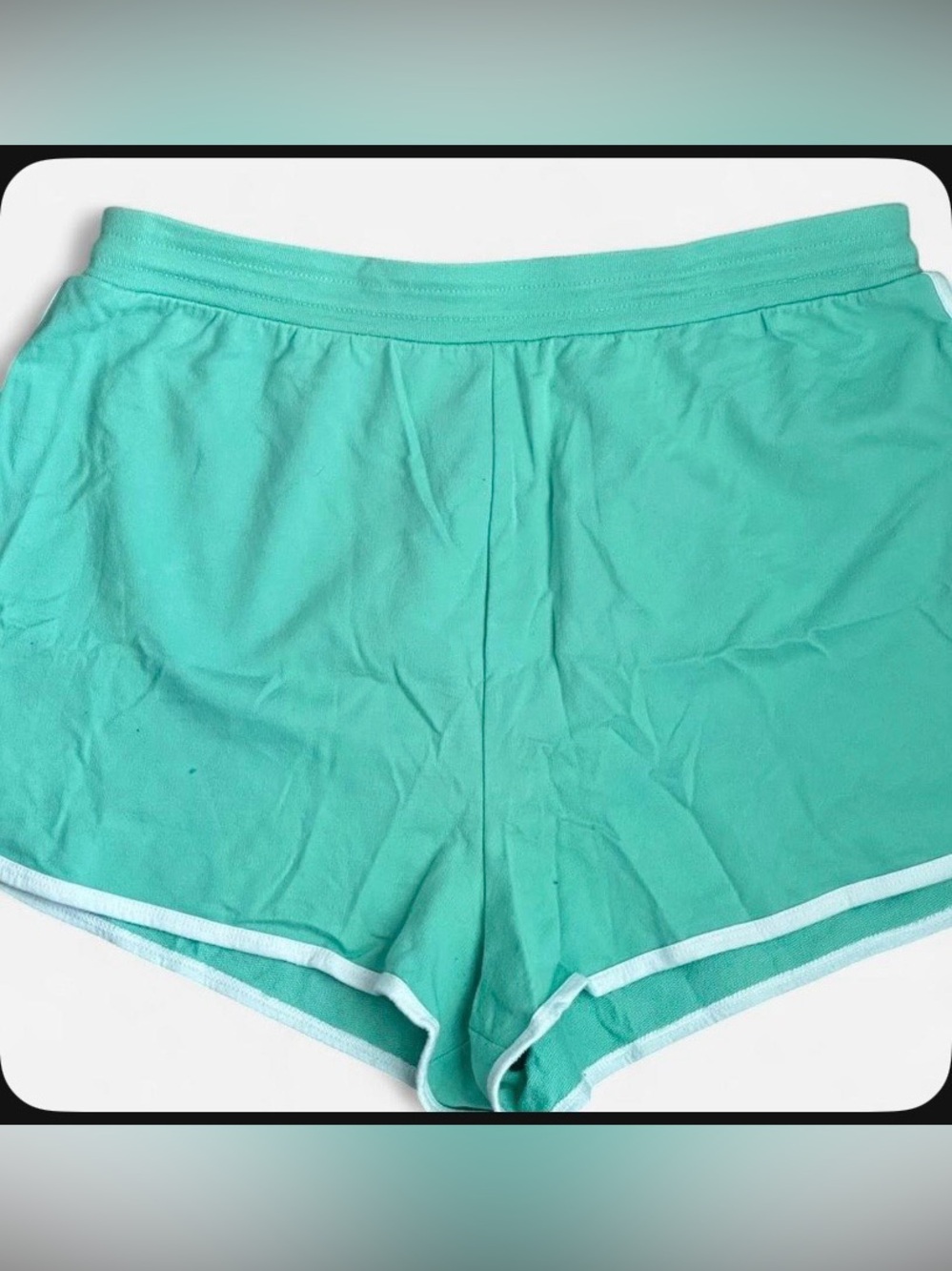No Boundaries Teal Athletic Shorts with White Trim